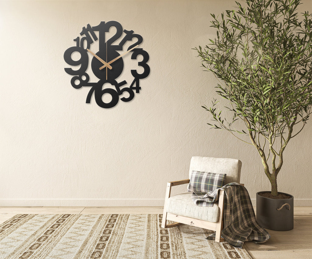 Metal Wall Clock, Unique Wall Clock, Modern Wall Clock, Extra Large Silent Wall Clock With Roman Numbers, New Home Gift, Horloge Murale