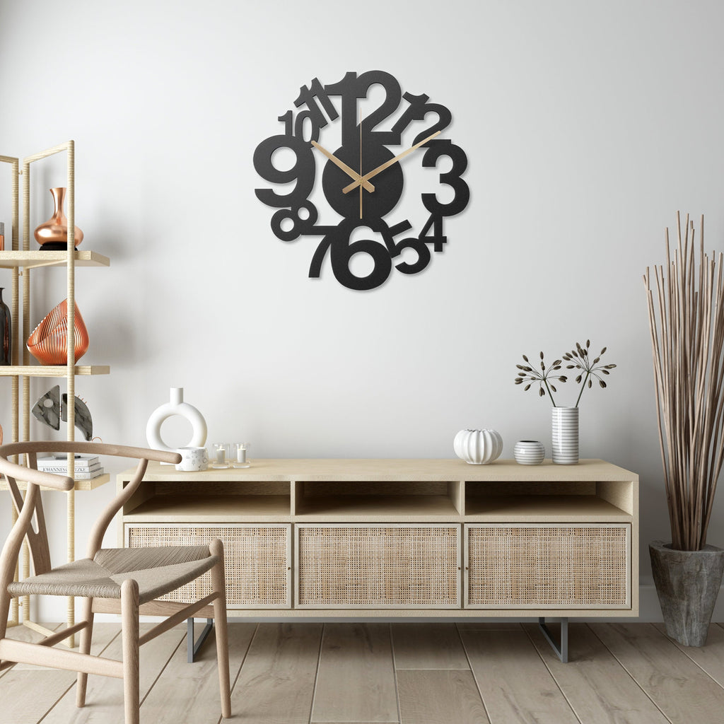 Metal Wall Clock, Unique Wall Clock, Modern Wall Clock, Extra Large Silent Wall Clock With Roman Numbers, New Home Gift, Horloge Murale