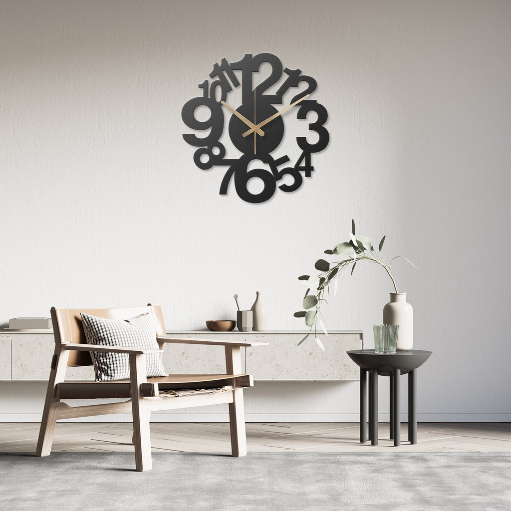 Metal Wall Clock, Unique Wall Clock, Modern Wall Clock, Extra Large Silent Wall Clock With Roman Numbers, New Home Gift, Horloge Murale