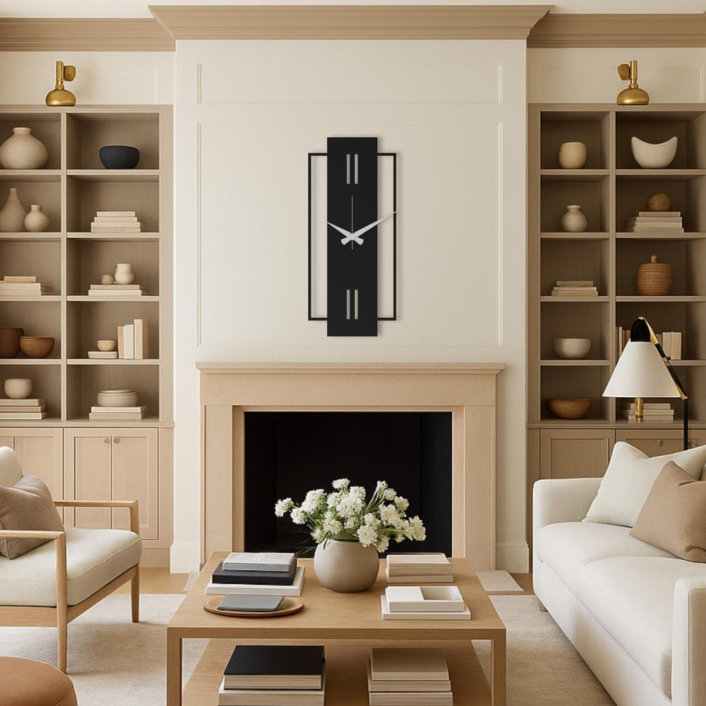 Large Unique Wall Clock, Oversized Wall Clock, Modern Silent Wall Clock For Living Rooms