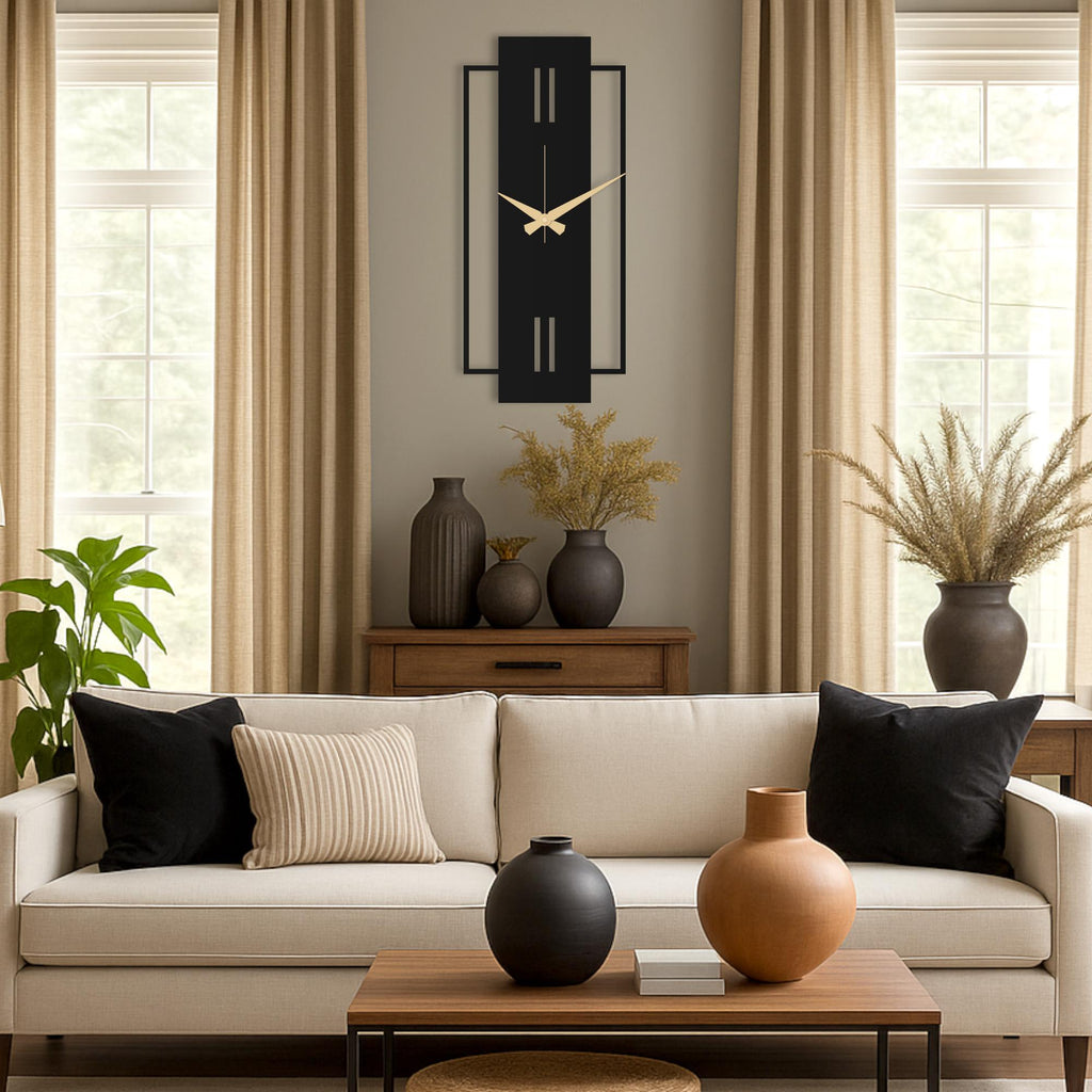Large Unique Wall Clock, Oversized Wall Clock, Modern Silent Wall Clock For Living Rooms