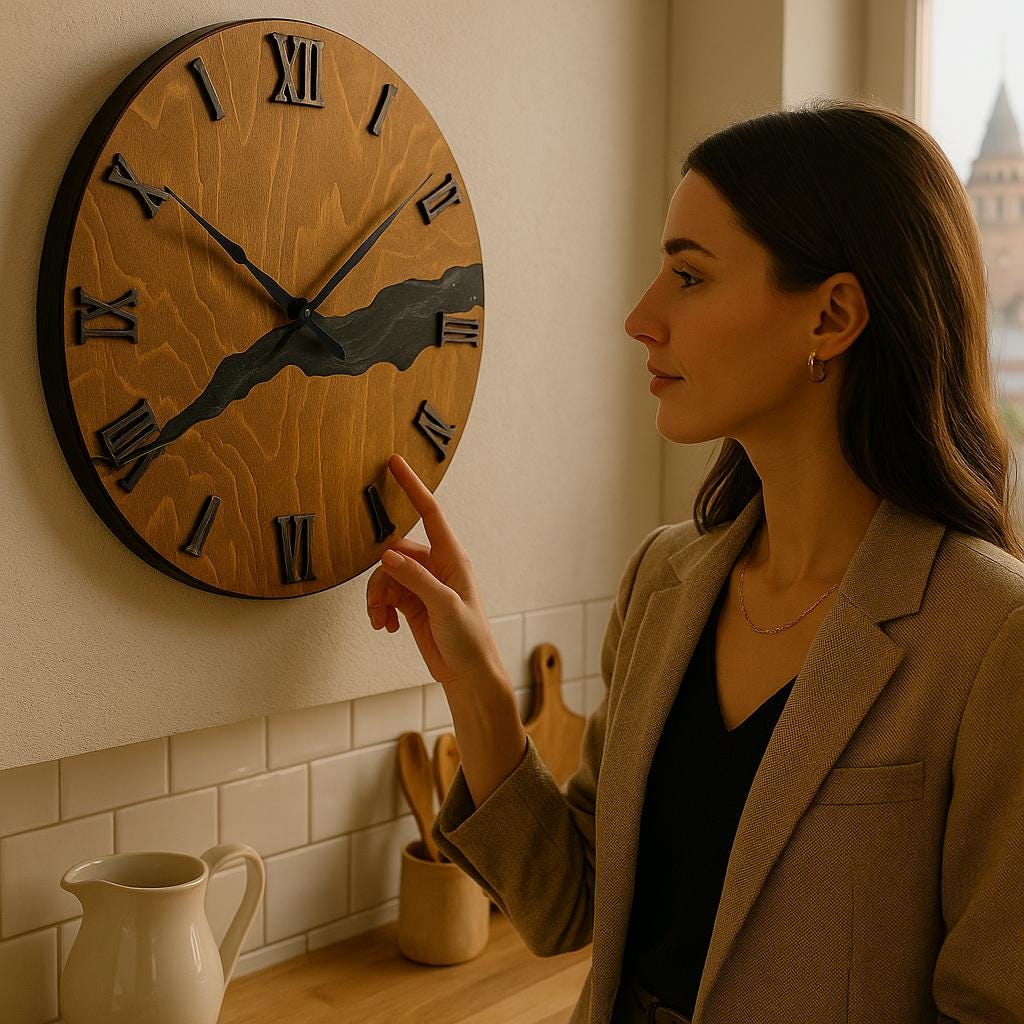 Handmade Wooden Wall Clock: Silent Mid-Century Modern Farmhouse Decor