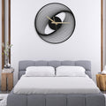 Spiral Metal Wall Clock: Modern Silent Floating Wall Art
