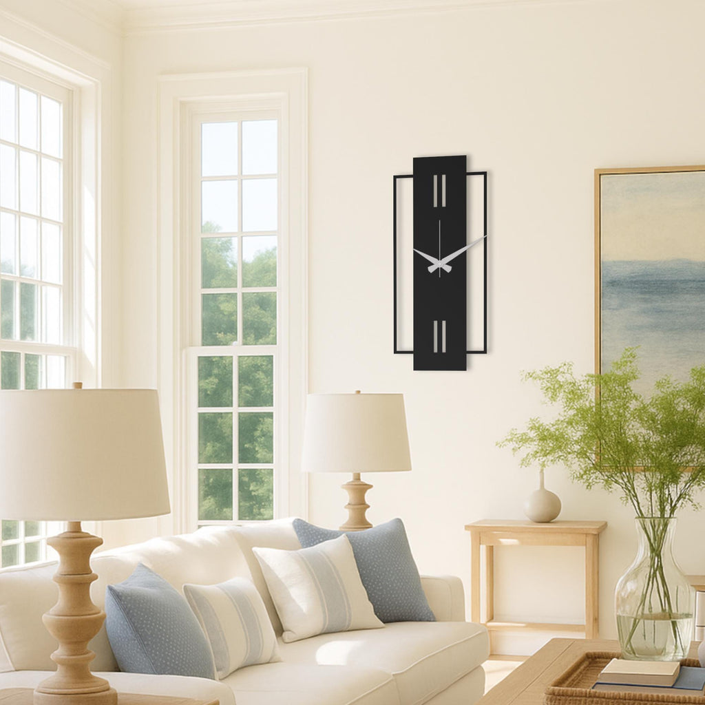 Large Unique Wall Clock, Oversized Wall Clock, Modern Silent Wall Clock For Living Rooms