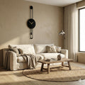 Sleek Metal Pendulum Wall Clock, Modern Geometric Design
