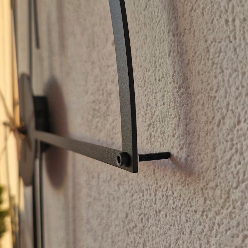 Modern Spiral Metal Wall Clock, Black Minimalist Geometric Wall Clock, Metal Wall Art,large Decorative Wall Clock, Unique Silent Clock Gift