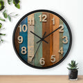 Rustic Wooden Wall Clock: Farmhouse Kitchen Decor, 10"